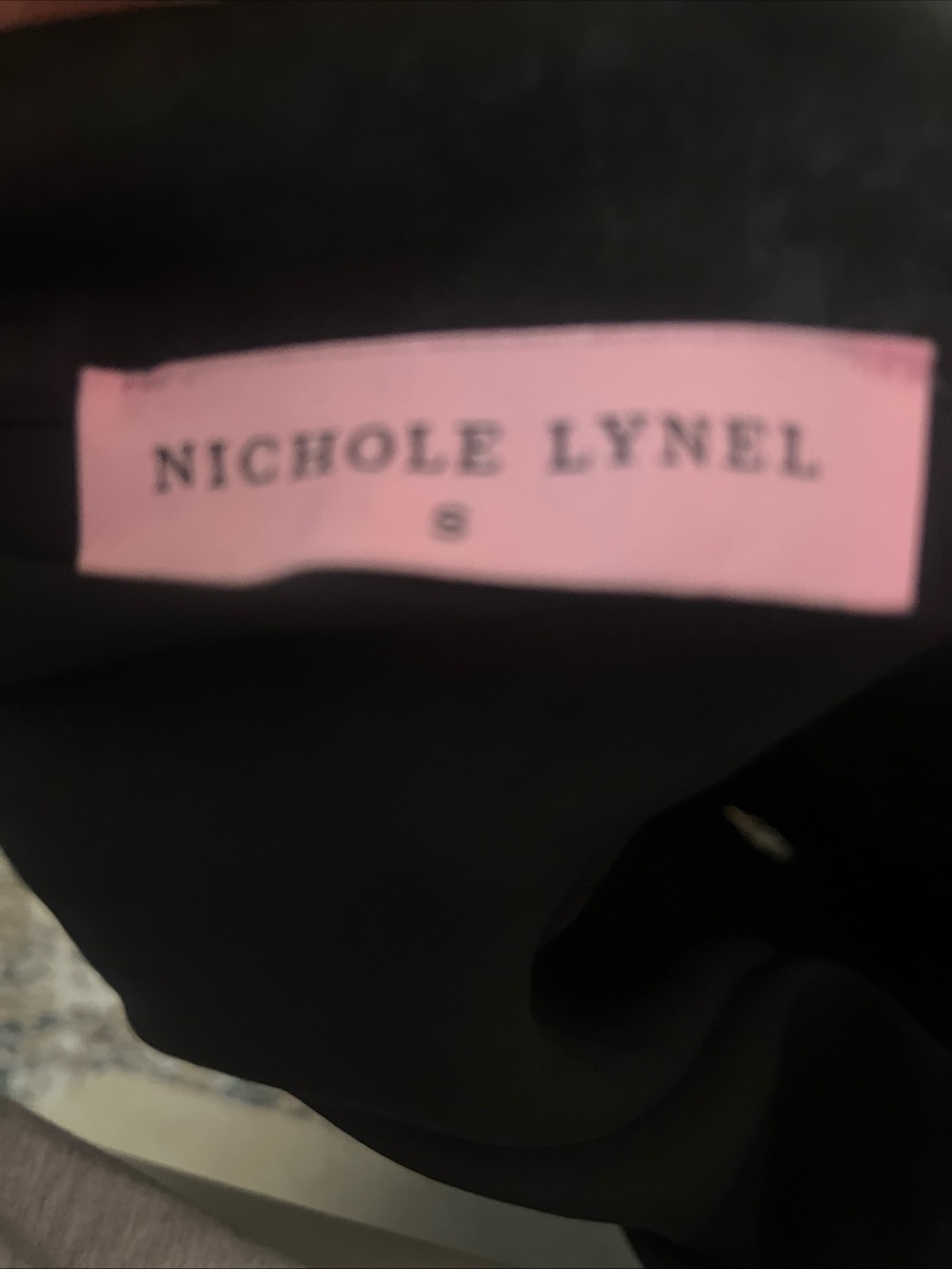 Nichole Lynel Black Satin Floral-Embroidered Robe Sz S - Picture 8 of 10
